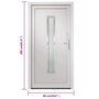 Voir la diapositive 6 : VIDAXL Porte d'entree Blanc 98x208 cm PVC