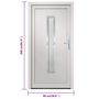 Voir la diapositive 6 : VIDAXL Porte d'entree Blanc 98x208 cm PVC