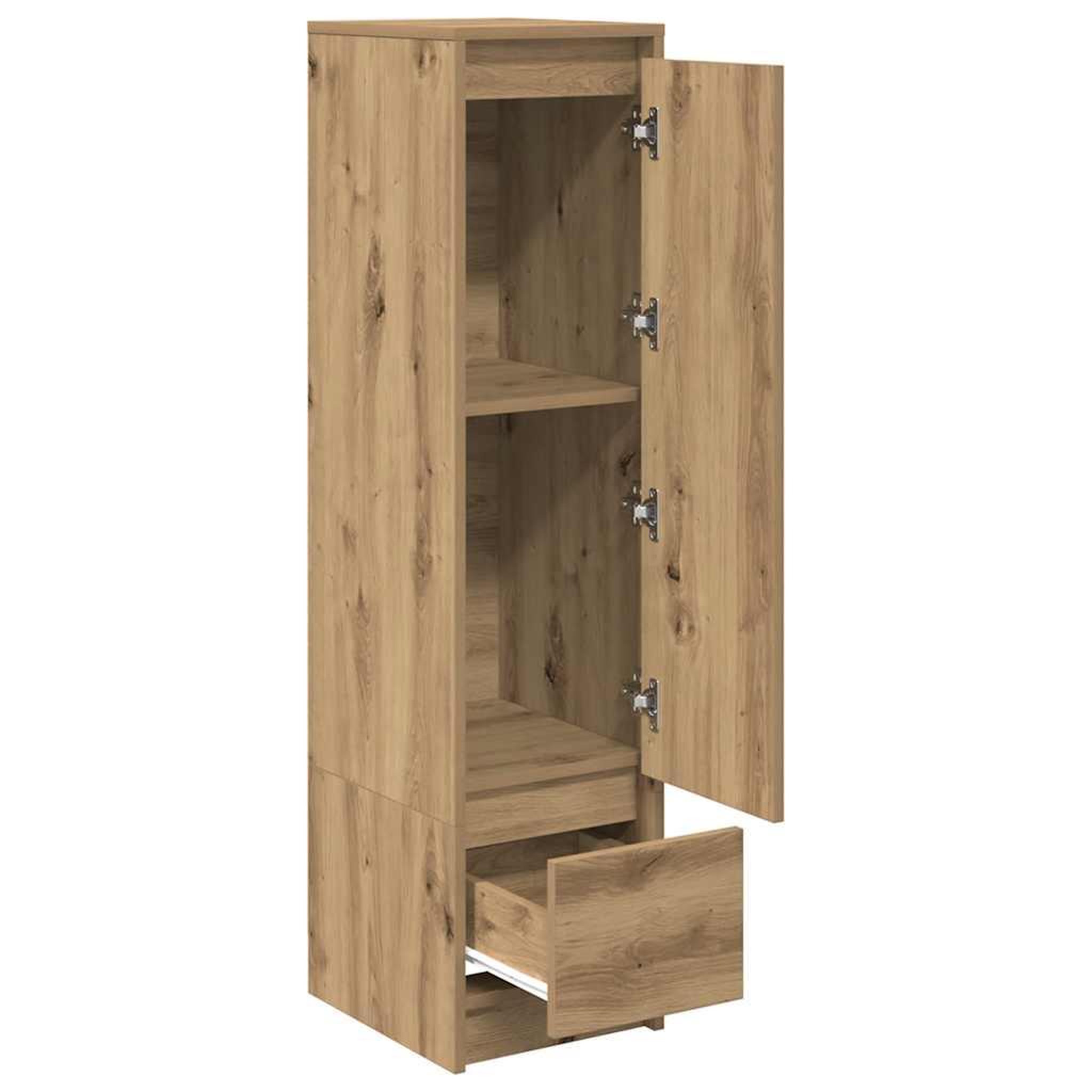 Voir la diapositive 5 : VIDAXL Buffet haut chene artisanal 29,5x34x119,5 cm bois d'ingenierie