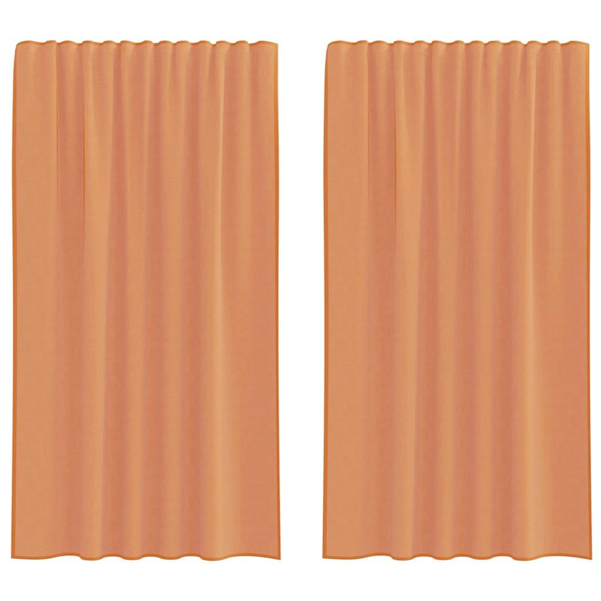 Voir la diapositive 2 : VIDAXL Rideaux en voile avec boucles 2 pcs terre cuite 140x175 cm