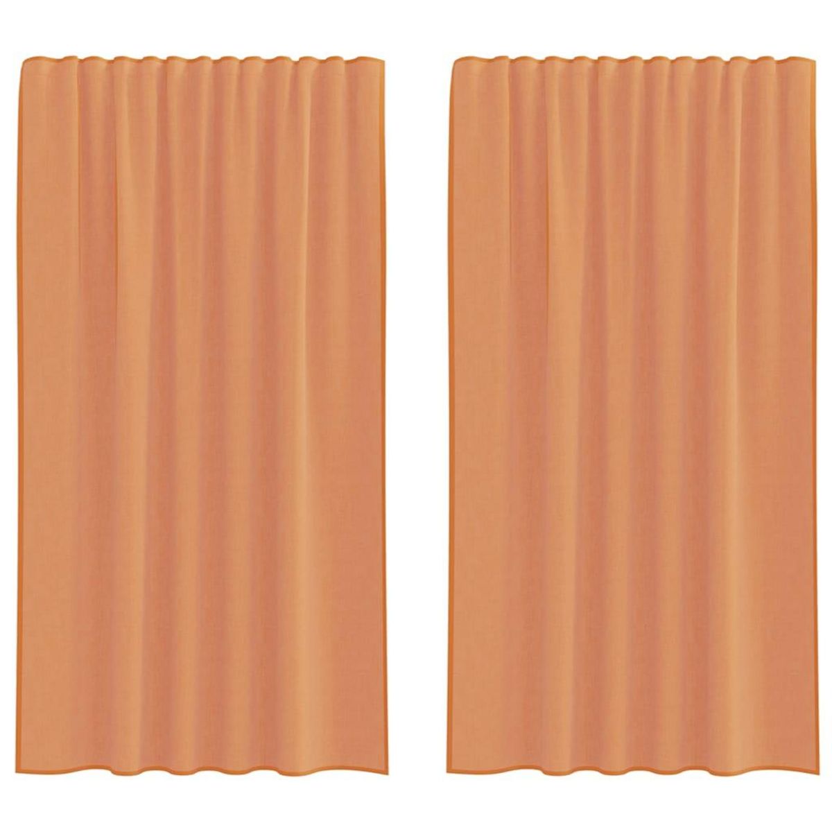 VIDAXL Rideaux en voile avec boucles 2 pcs terre cuite 140x175 cm
