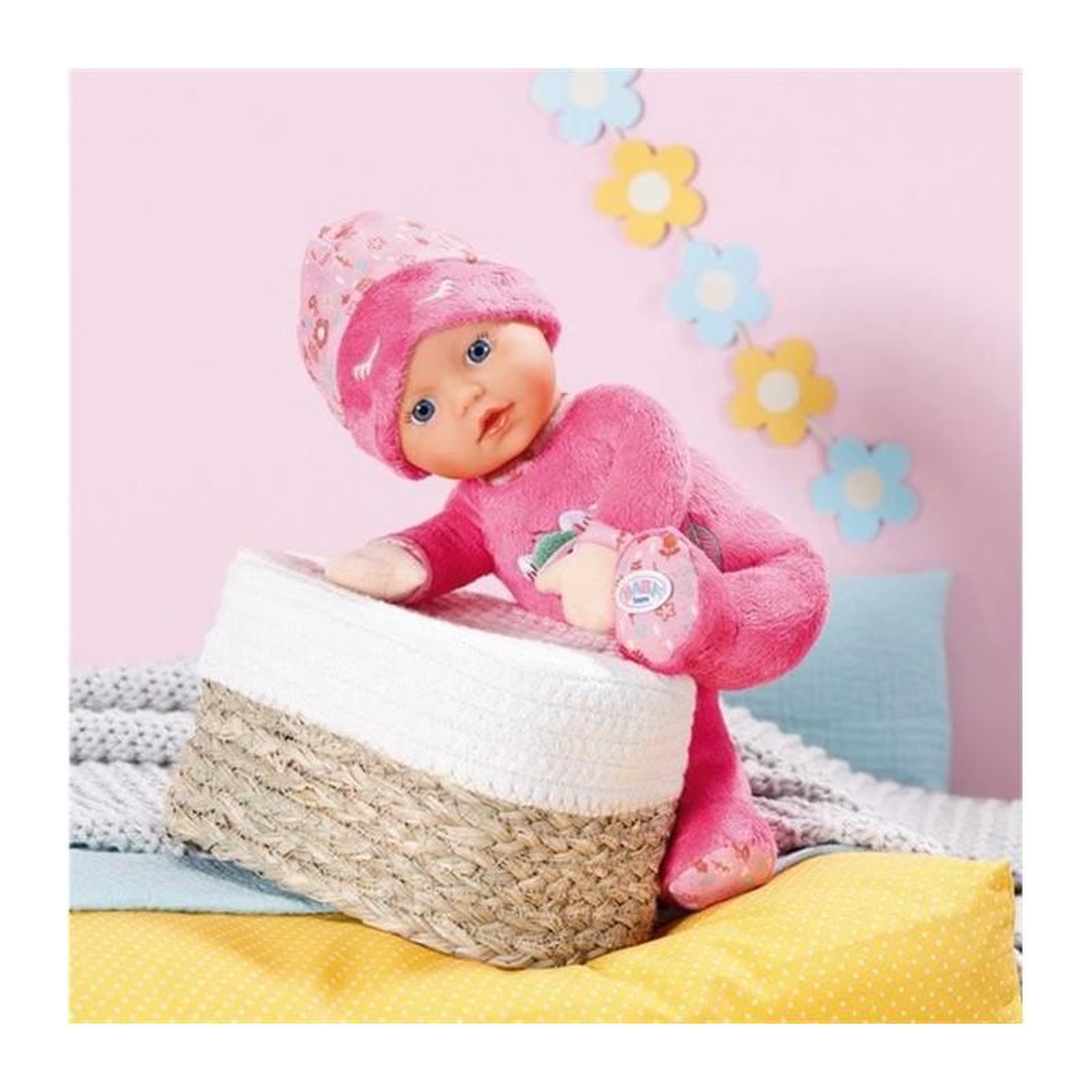 NEW BORN BABY Baby Born - Sleepy - Poupée douce avec hochet intégré - Rose - 30cm - Des 3 ans