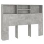 Voir la diapositive 2 : VIDAXL Armoire de tete de lit Gris beton 140x19x103,5 cm