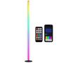 Voir la diapositive 1 : HOMCOM Lampadaire LED RGBIC 16 millions de couleurs avec contrôle APP et télécommande - musique sync, modes de scène et timer