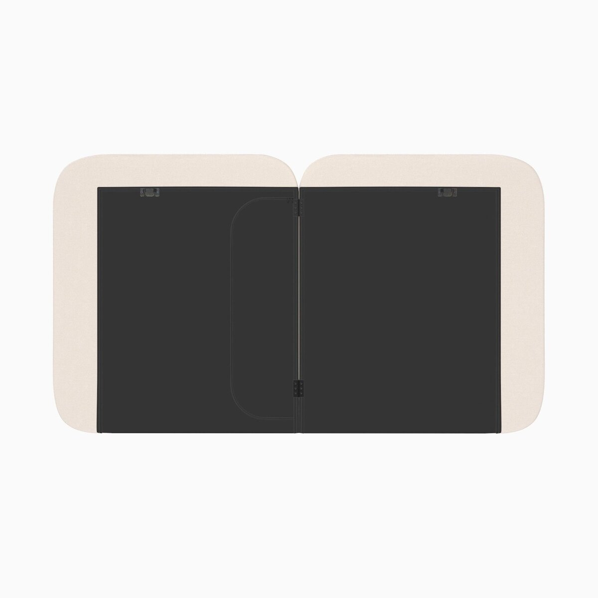 Rendez vous déco Tête de lit en tissu blanc 160 cm-Etna