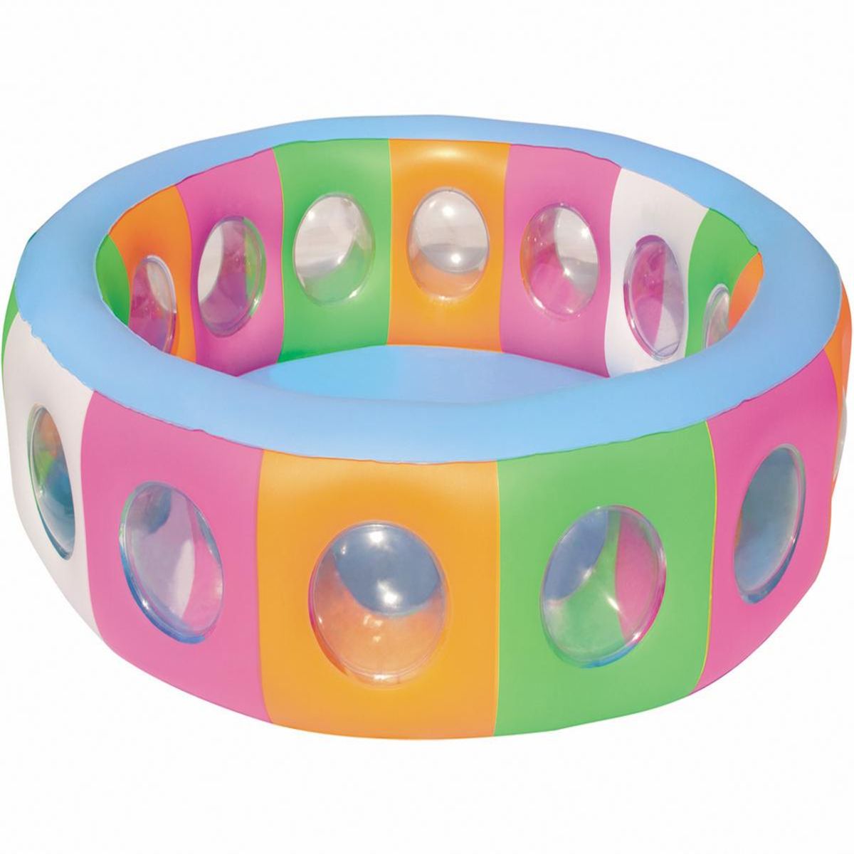 Habitat et Jardin Piscine gonflable multicolore avec fenêtres - Ø 196 x 53 cm