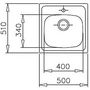 Voir la diapositive 2 : TEKA Évier simple Teka STARBRIGHT 50 E-XP 1C
