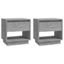 Voir la diapositive 2 : VIDAXL Tables de chevet 2 pcs Gris beton 45x34x44 cm Bois d'ingenierie