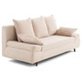Voir la diapositive 4 : BEST MOBILIER Larson - canapé droit 3 places convertible avec coffre en velours côtelé
