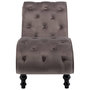 Voir la diapositive 3 : VIDAXL Chaise longue Velours Gris