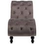 Voir la diapositive 3 : VIDAXL Chaise longue Velours Gris