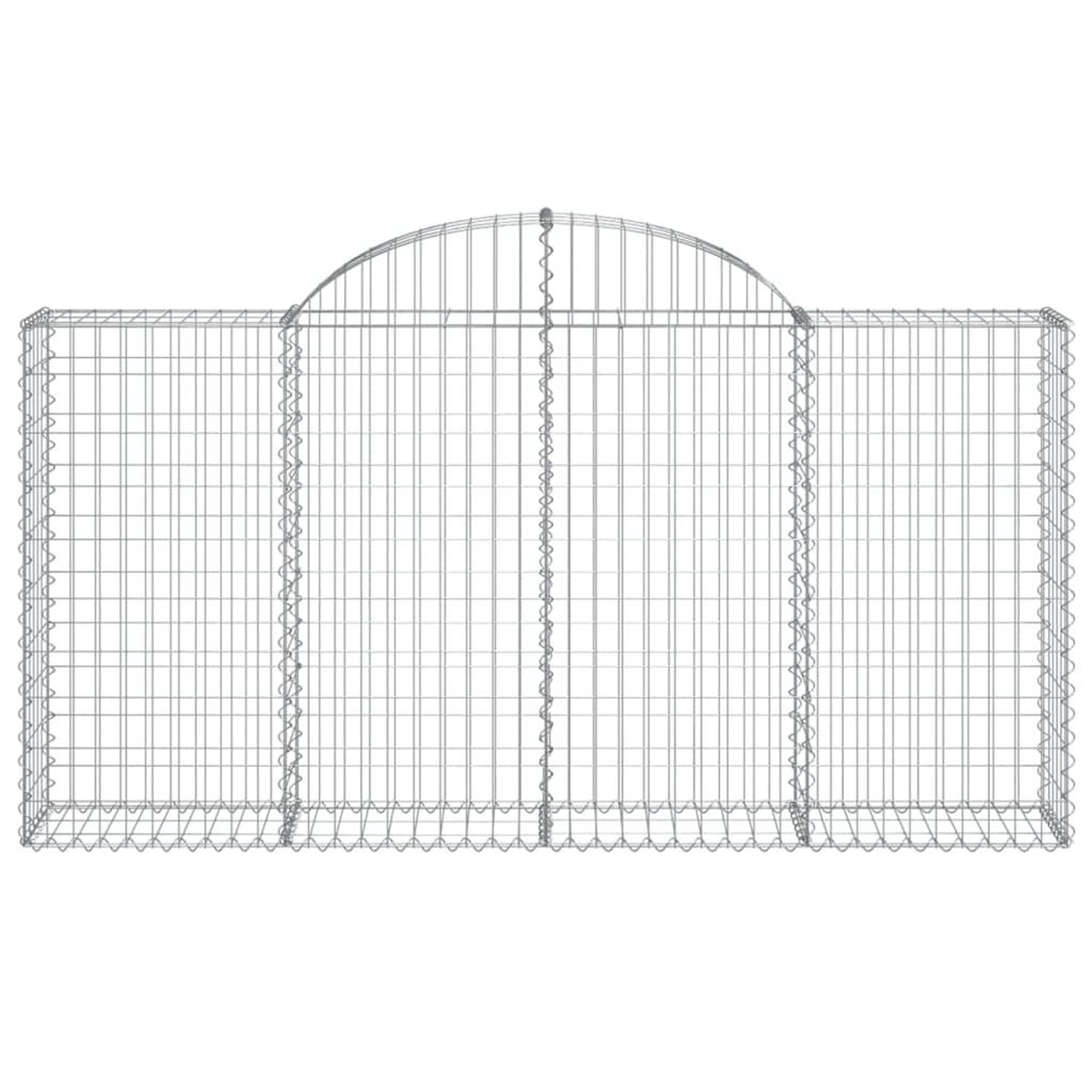 Voir la diapositive 4 : VIDAXL Paniers a gabions arques 3 pcs 200x30x100/120 cm Fer galvanise