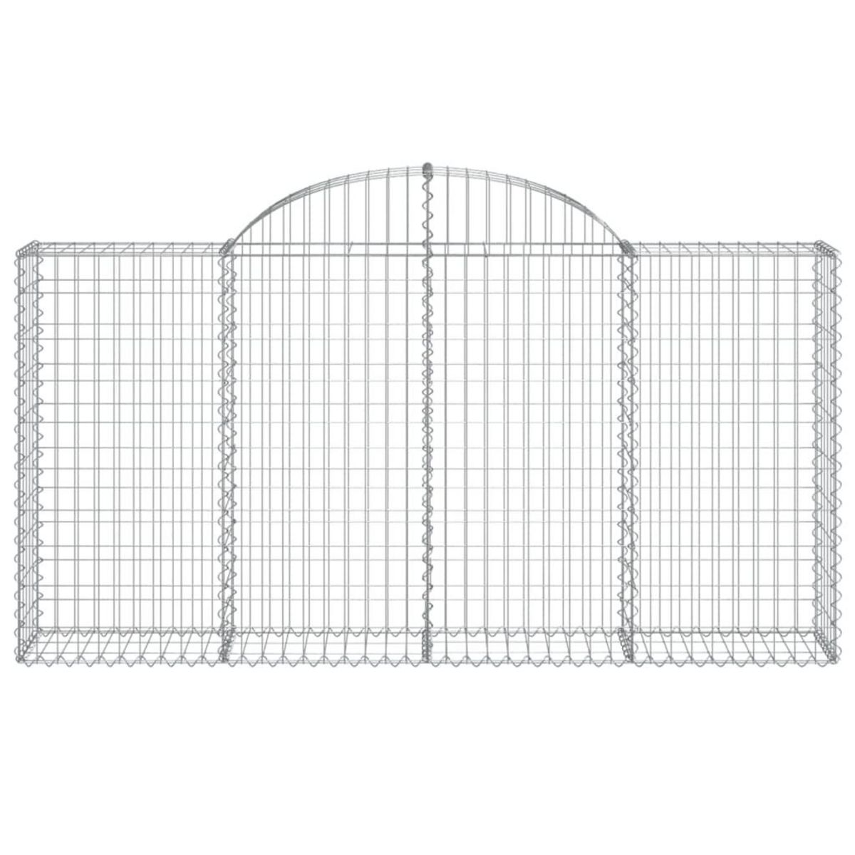 VIDAXL Paniers a gabions arques 3 pcs 200x30x100/120 cm Fer galvanise