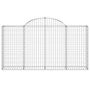 Voir la diapositive 4 : VIDAXL Paniers a gabions arques 3 pcs 200x30x100/120 cm Fer galvanise