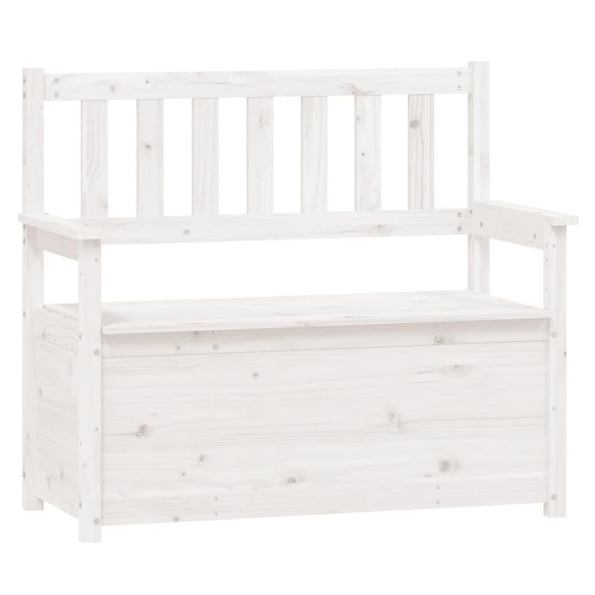 VIDAXL Banc Blanc 112,5x51,5x96,5 cm Bois de pin massif