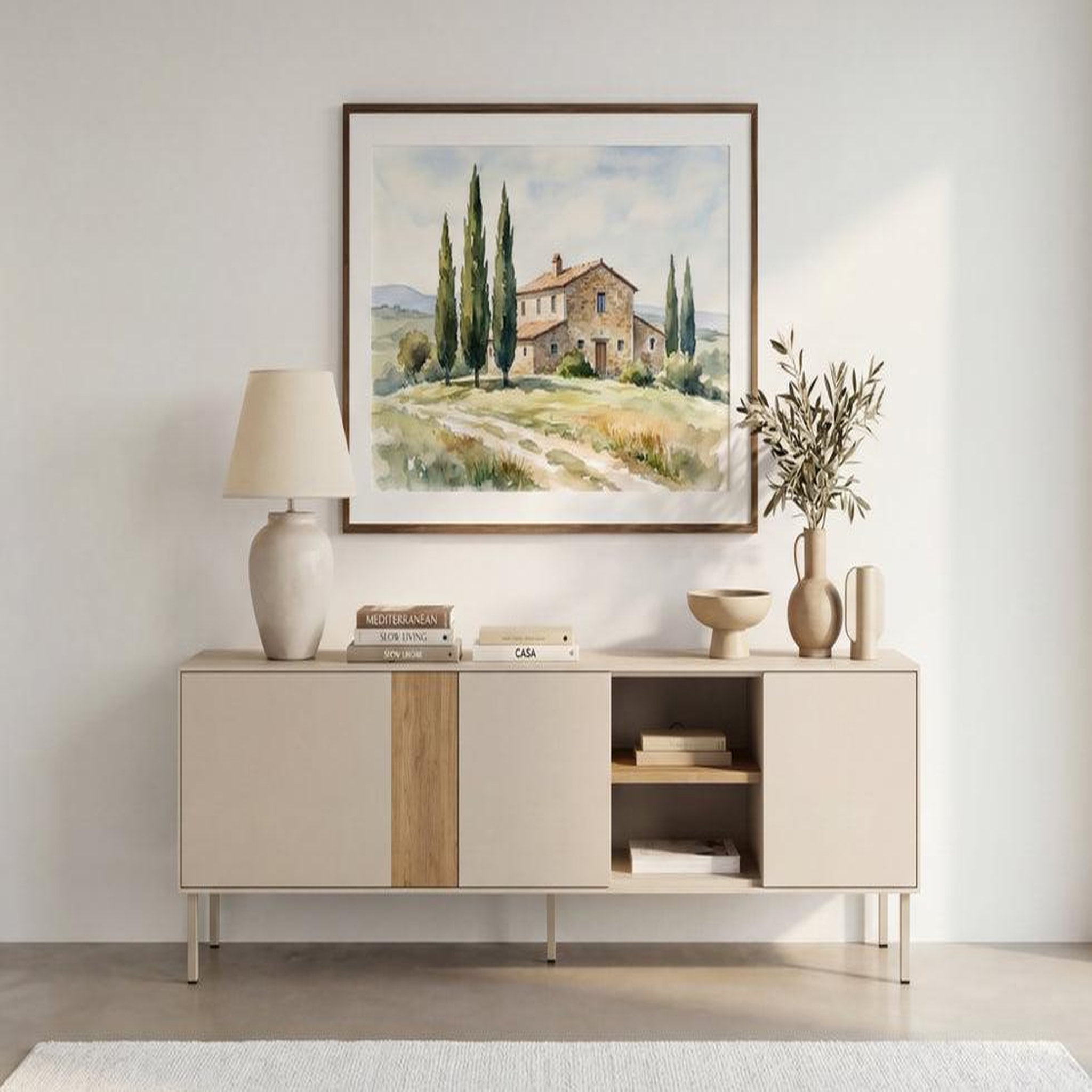 Voir la diapositive 6 : CASANOVA PARIS Eldio - meuble tv 180cm en mélamine beige