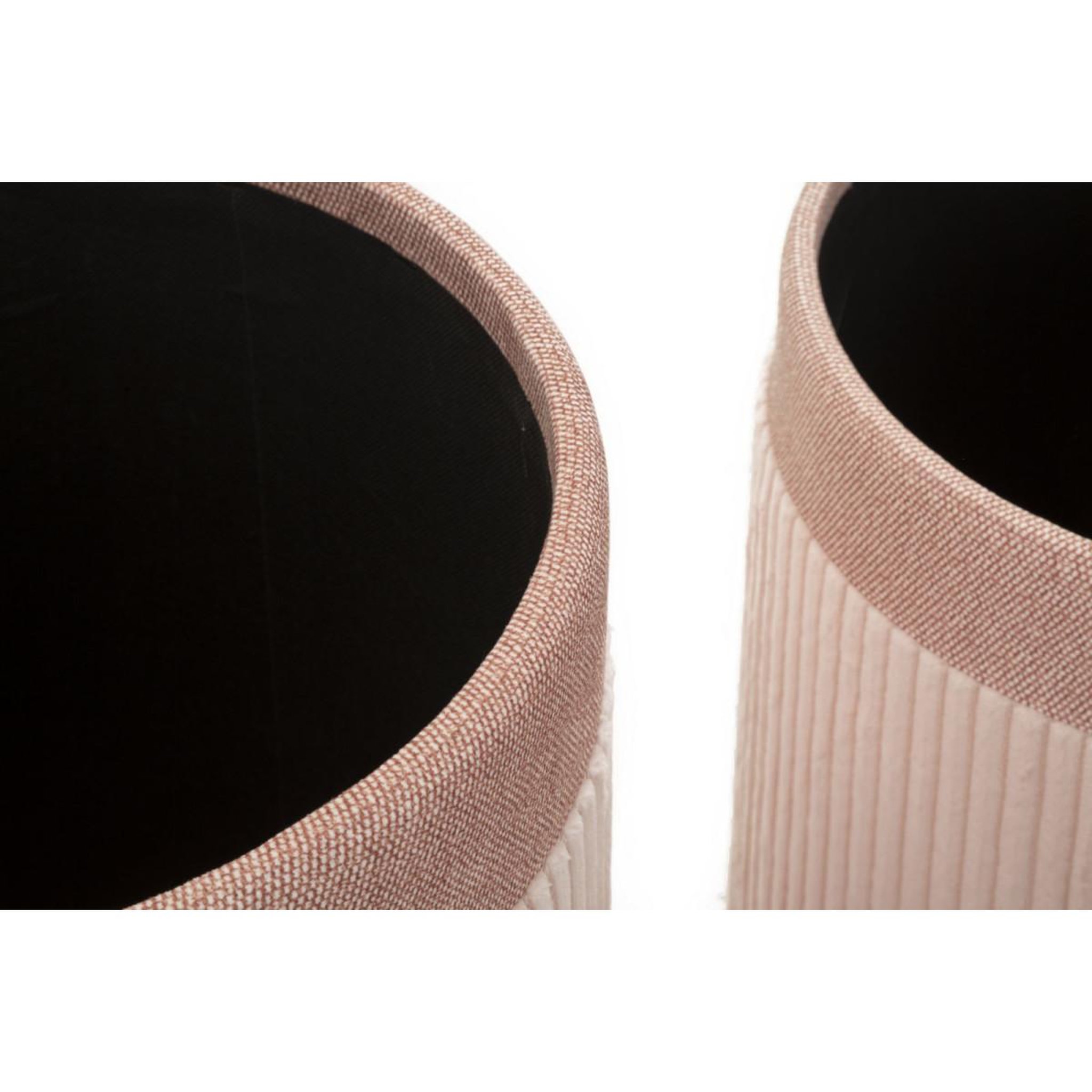Voir la diapositive 5 : Paris Prix Lot de 3 poufs coffres  curtain  49cm rose