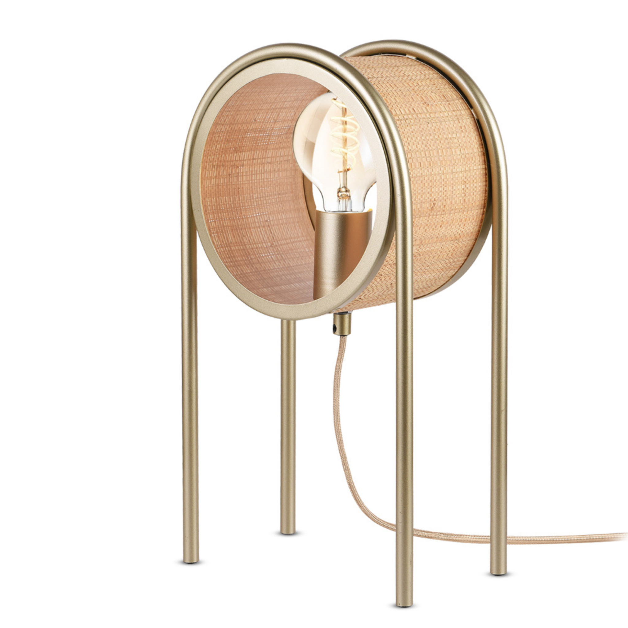 MAISON PAVANE Lampe à poser en fibre naturelle-Bob