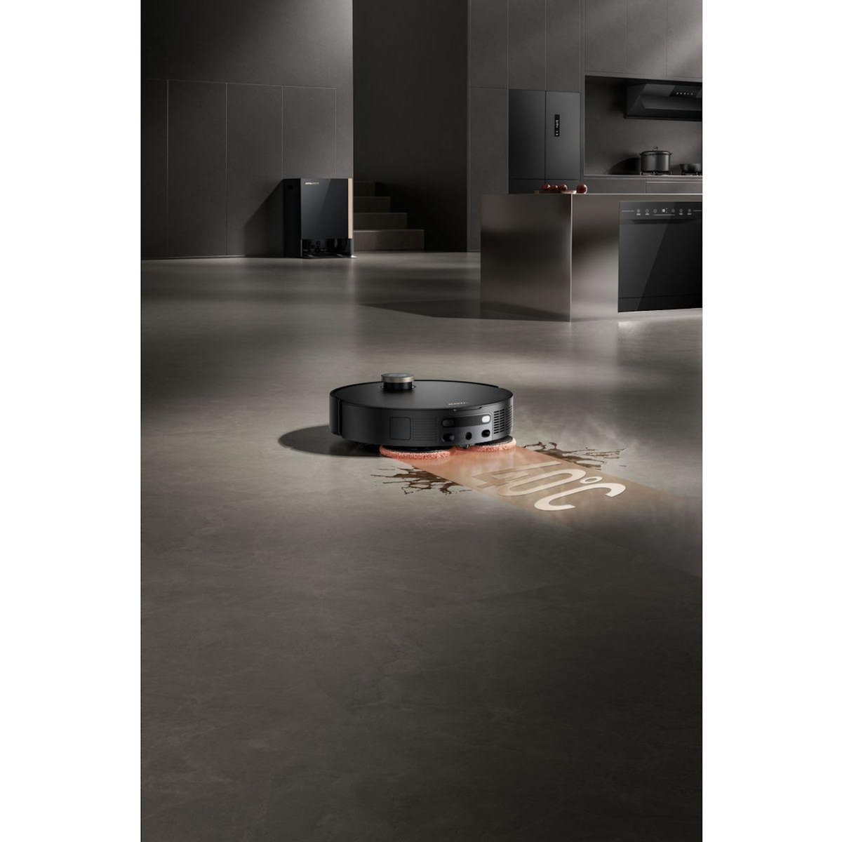 MOVA Robot Aspirateur Laveur Mobius 60 avec serpillères auto-interchangeables