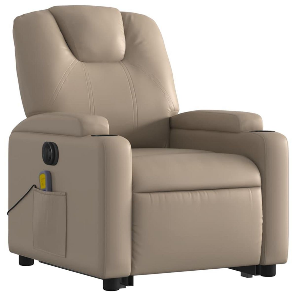 VIDAXL Fauteuil inclinable de massage electrique cappuccino similicuir