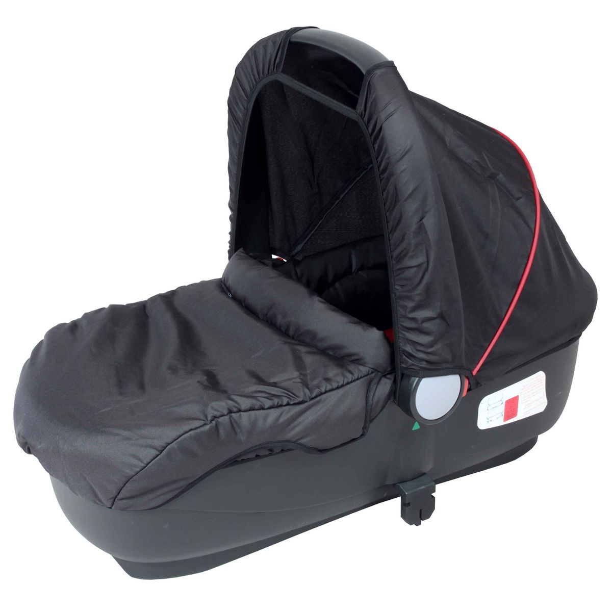 BAMBISOL Poussette combinée trio 4 roues noire et rouge