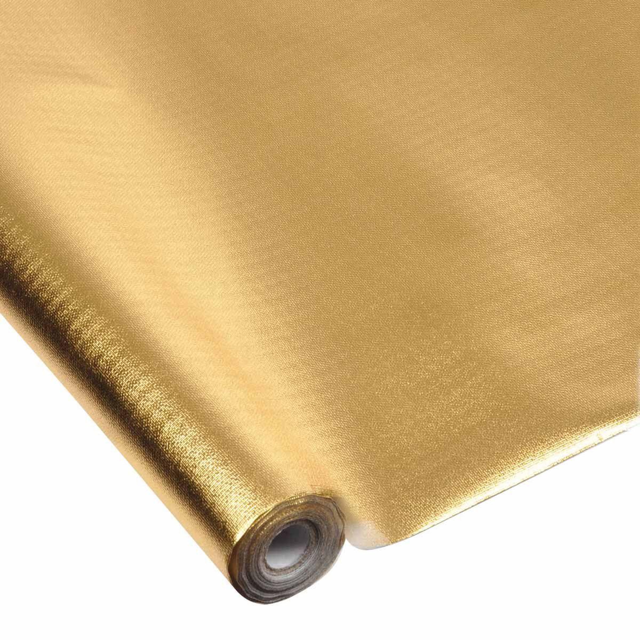 HOMEA Nappe plastique  imperméable  1,20x5m or