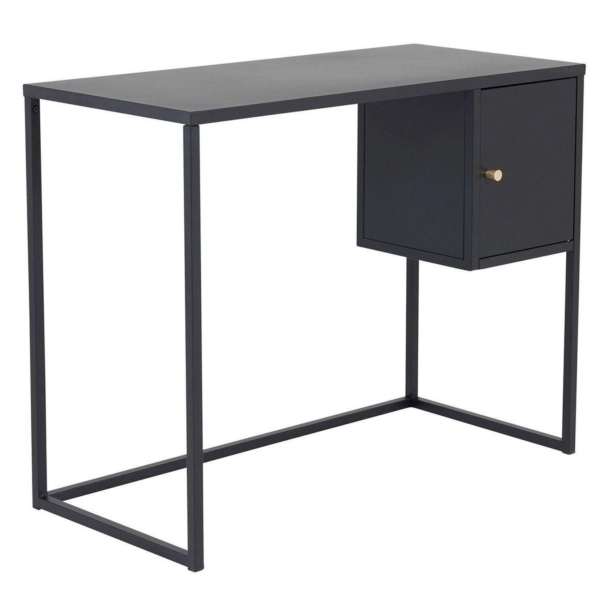 Paris Prix Bureau design avec porte  bakal  95cm noir