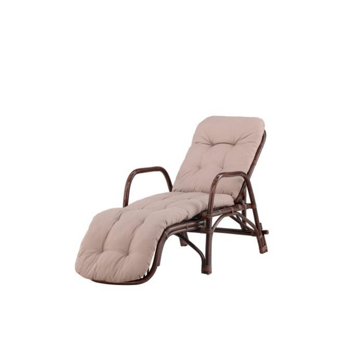 Paris Prix Chaise Longue en Rotin  Nella  177cm Noyer