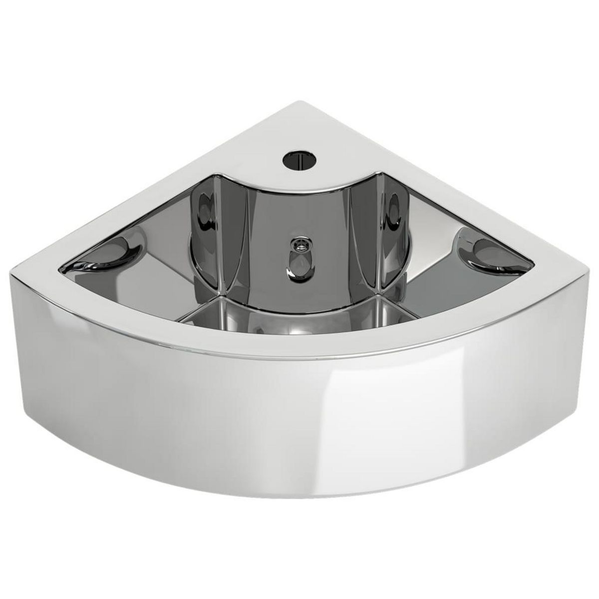VIDAXL Lavabo avec trop-plein 45x32x12,5 cm Ceramique Argente