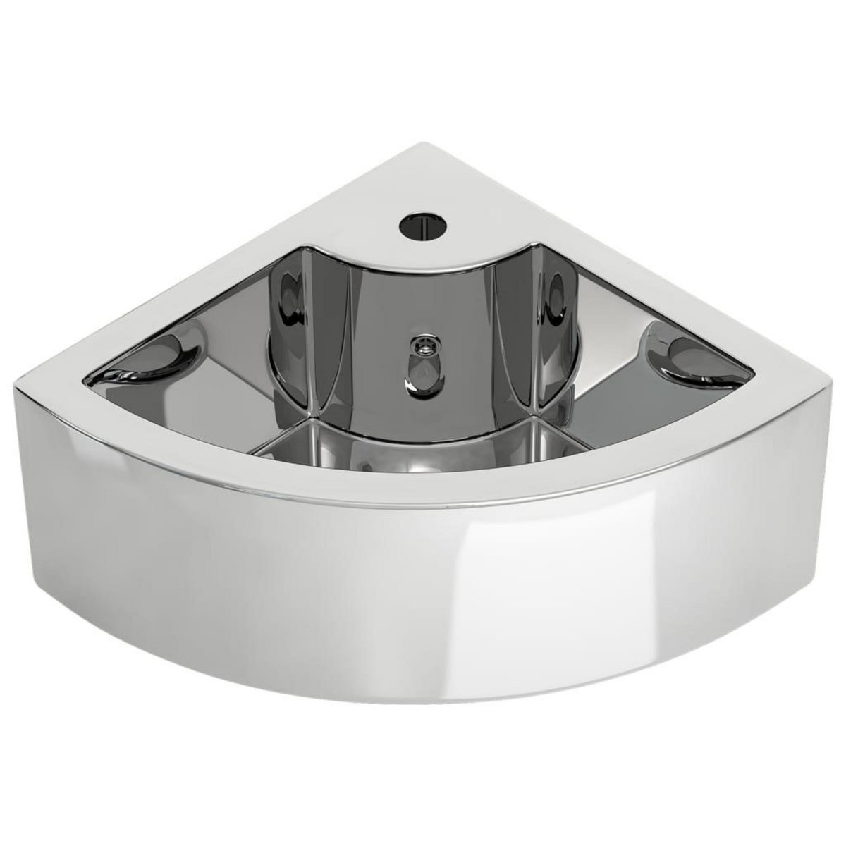 VIDAXL Lavabo avec trop-plein 45x32x12,5 cm Ceramique Argente