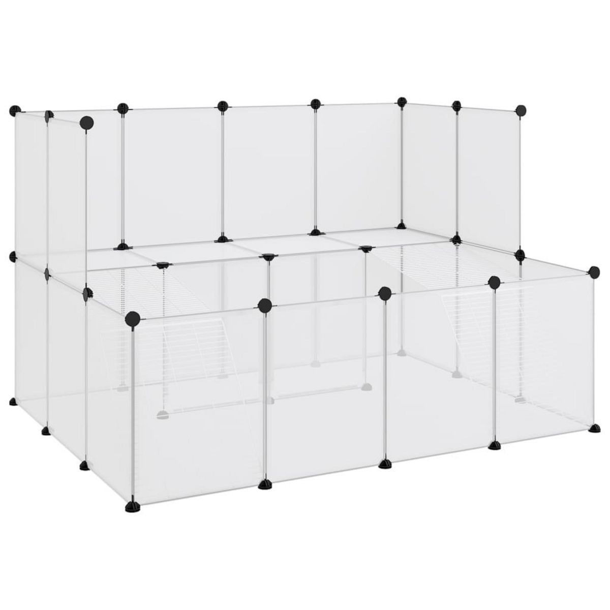 VIDAXL Cage pour petits animaux Transparent 143x107x93 cm PP et Acier