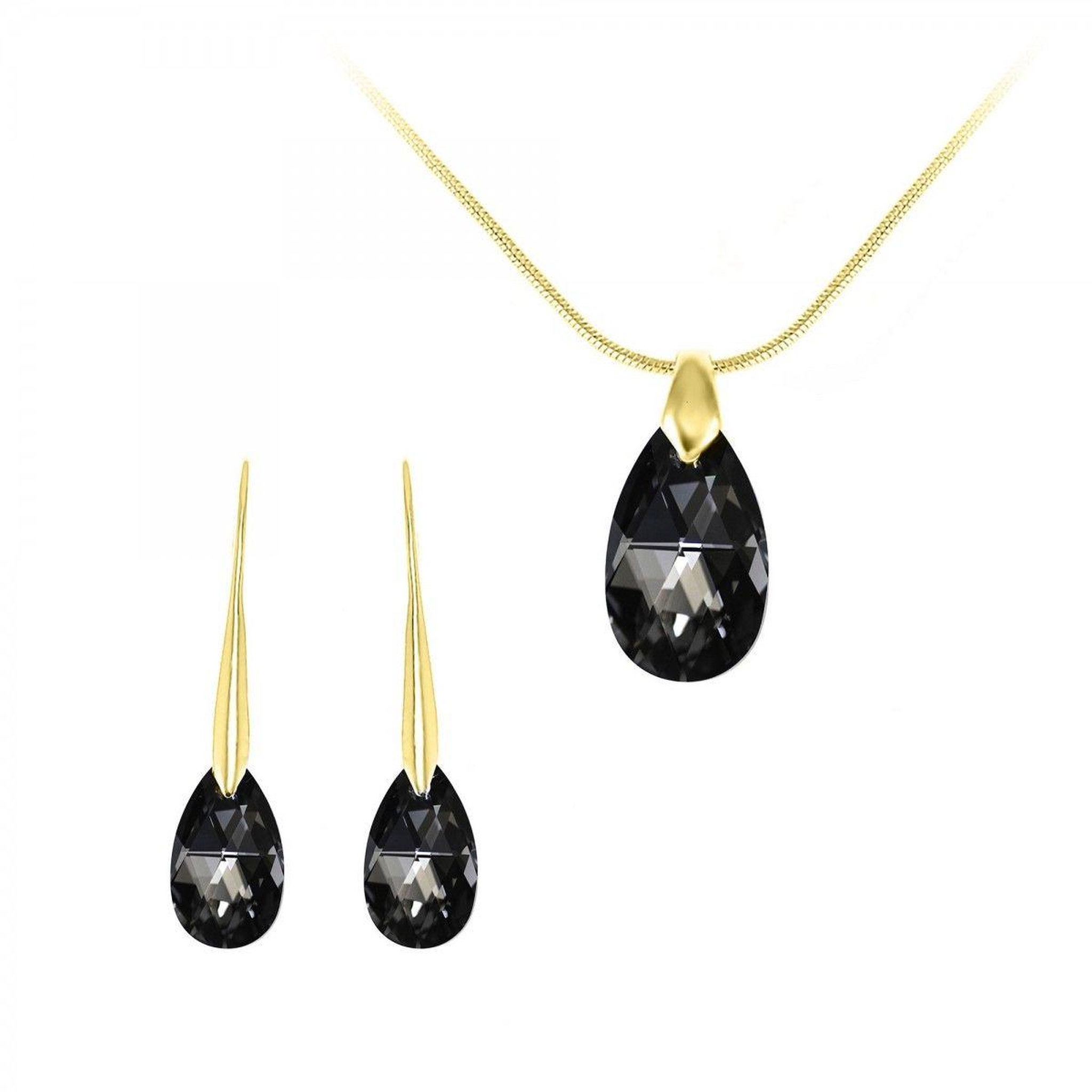 SC BOHEME Parure collier et boucles d'oreilles SC Bohème orneés de Cristaux scintillants