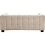 Voir la diapositive 4 : Habitat et Jardin Canapé droit design en tissu chenille 3 places  Foch  - Beige
