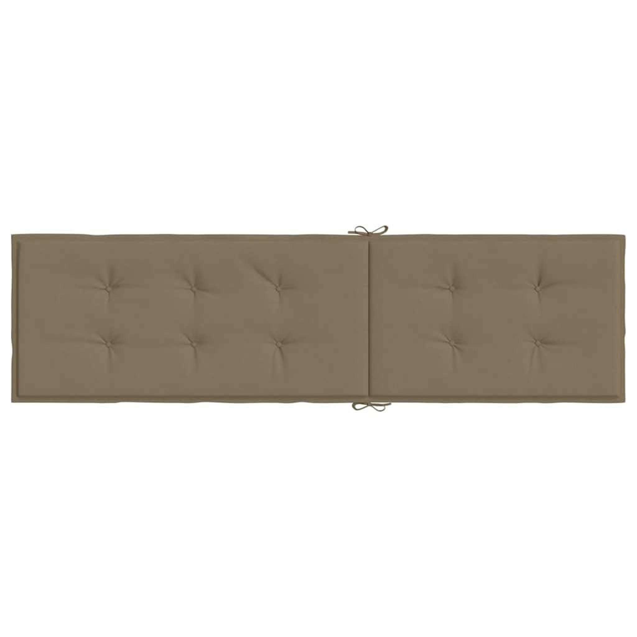 Voir la diapositive 5 : VIDAXL Coussin de chaise longue taupe melange (75+105)x50x3 cm tissu