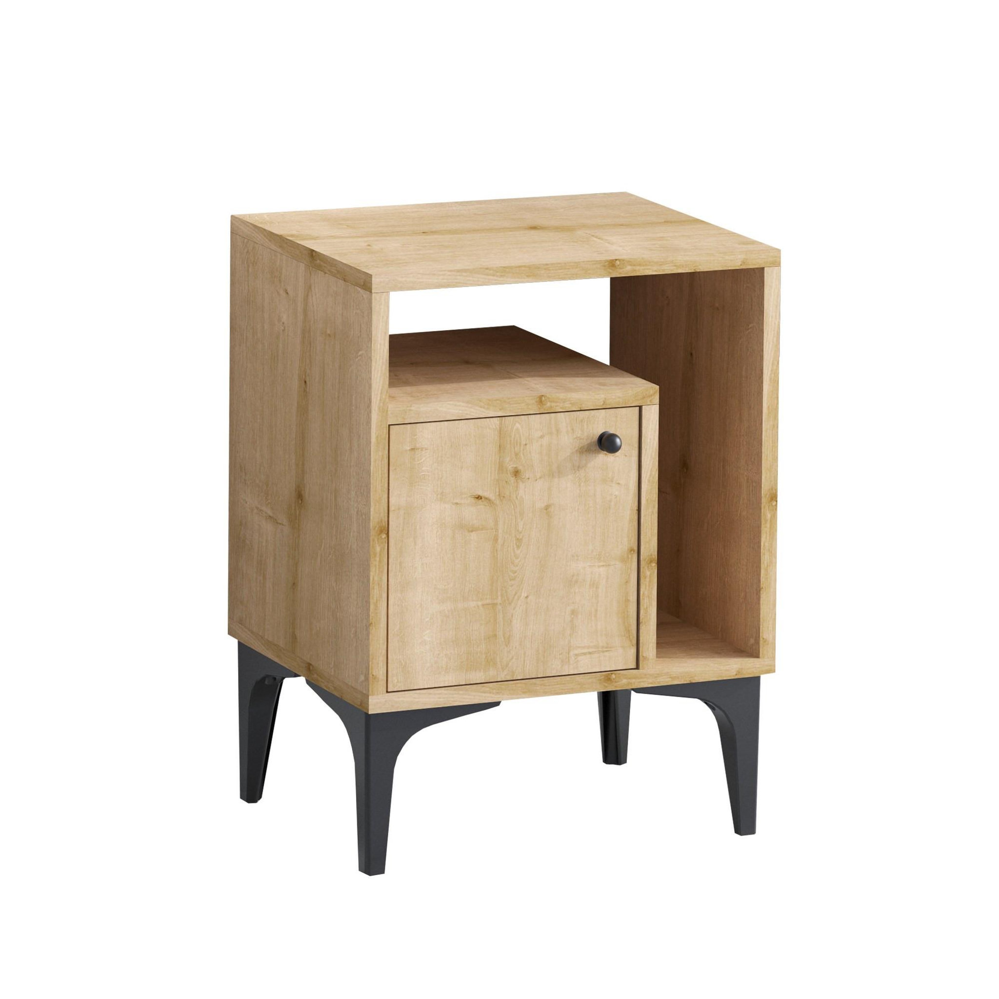 Habitat et Jardin Table de chevet en bois  nuno  - 40 x 35 x 55 cm - beige