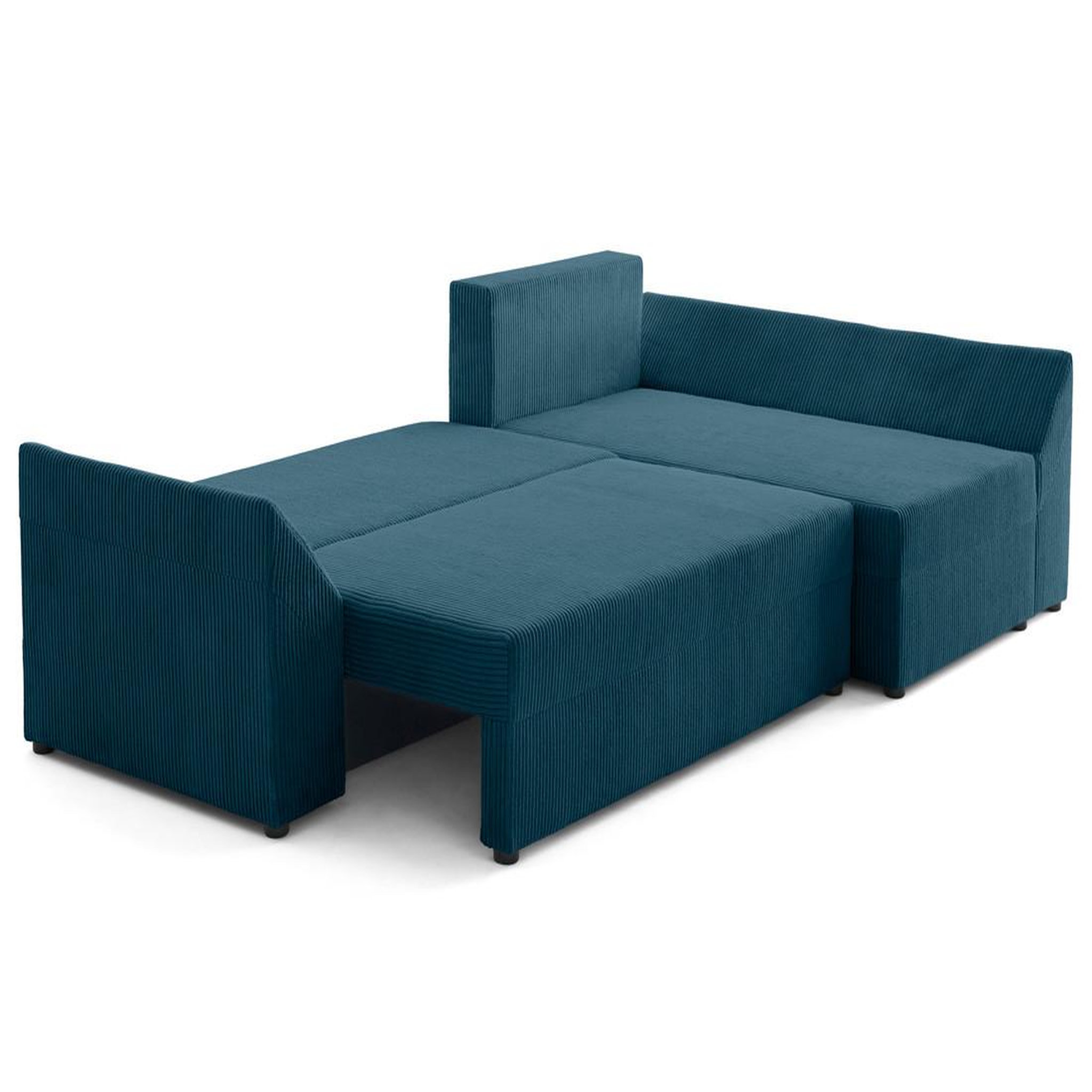 Voir la diapositive 2 : BEST MOBILIER Mike - canapé d'angle réversible - 4 places - convertible avec coffre - en velours côtelé