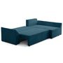 Voir la diapositive 2 : BEST MOBILIER Mike - canapé d'angle réversible - 4 places - convertible avec coffre - en velours côtelé