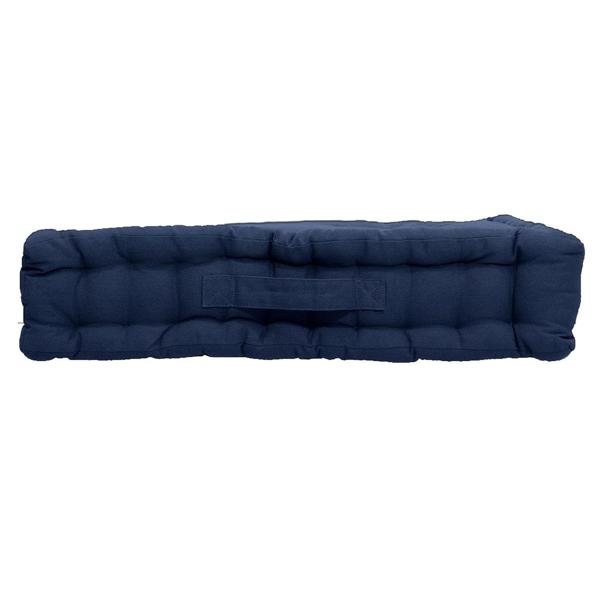 Voir la diapositive 2 : Eden Coussin de sol uni en coton panama