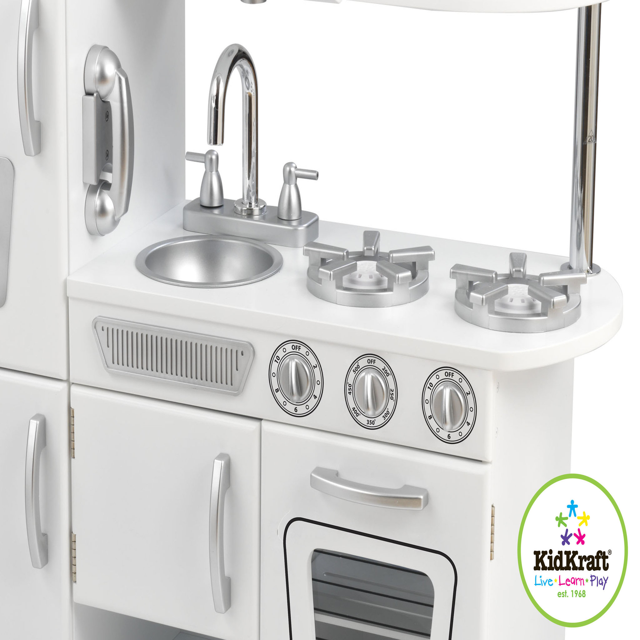 Voir la diapositive 2 : Kidkraft Cuisine enfant en bois vintage blanc