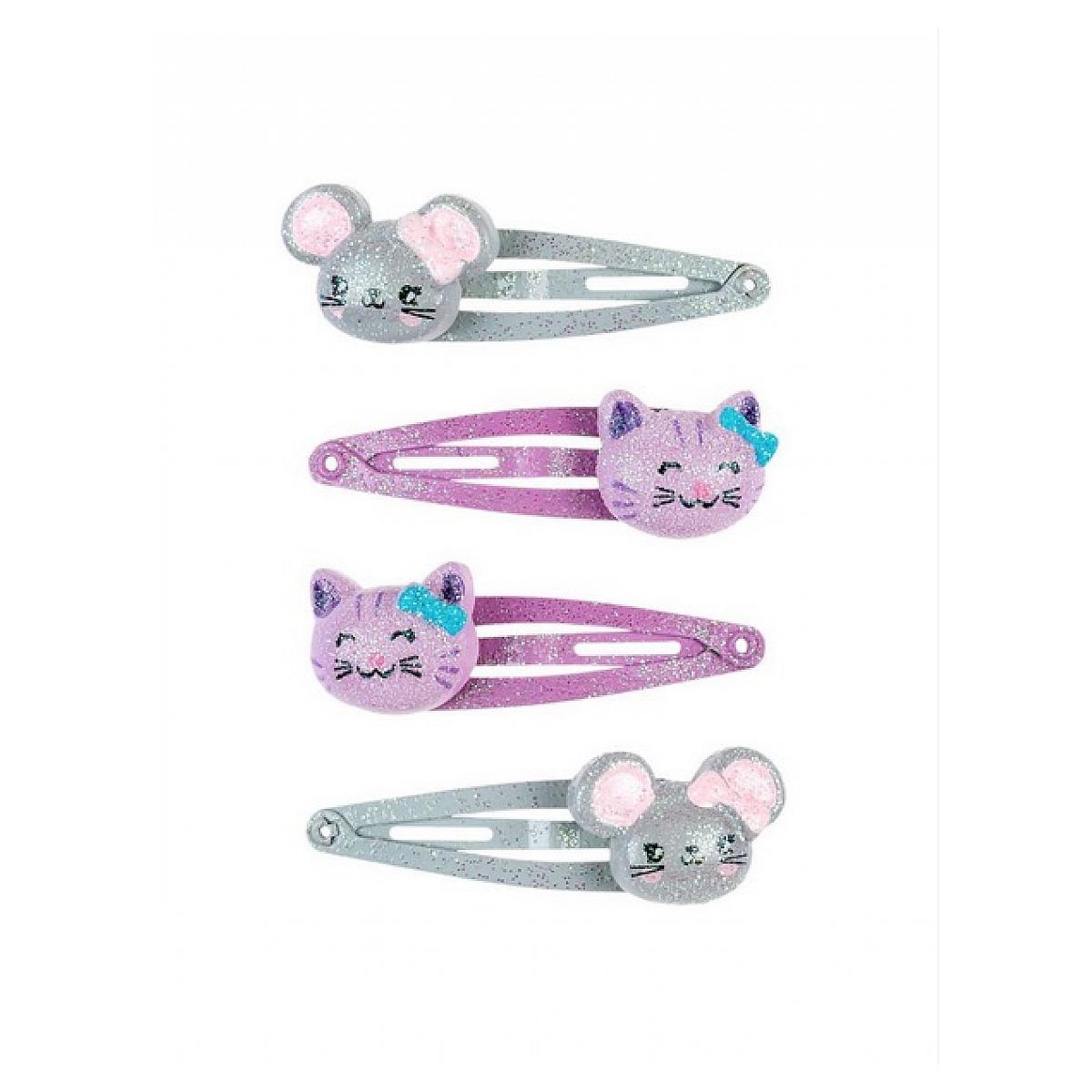 SOUZA Barettes Chat et Souris lilas­ et gris