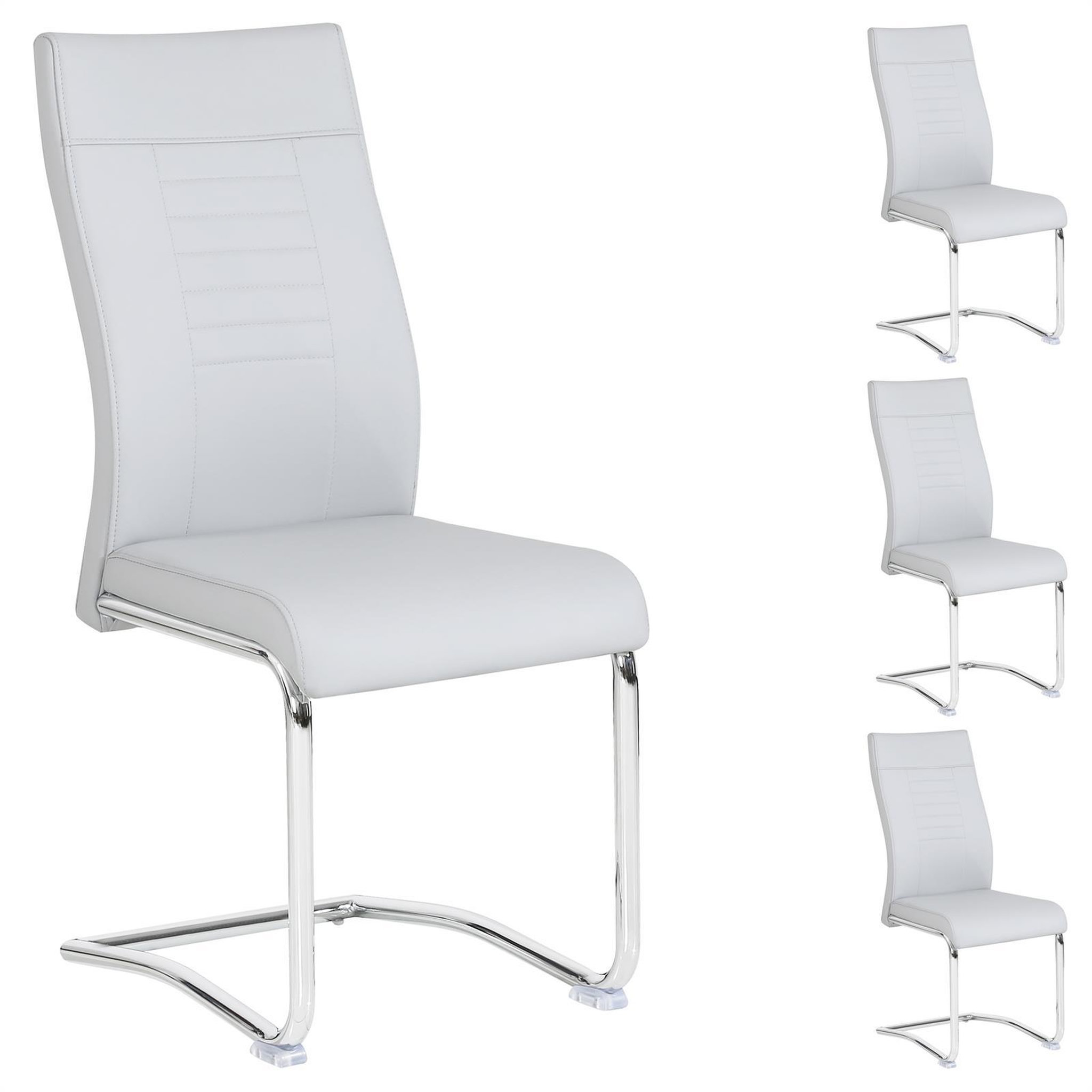 Voir la diapositive 1 : IDIMEX Lot de 4 chaises de salle à manger LOANO