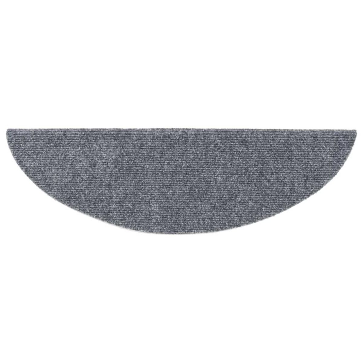VIDAXL Tapis autoadhesifs de marches 10 pcs Gris clair 56x17x3 cm