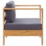 Voir la diapositive 3 : VIDAXL Chaise de jardin avec coussin Gris fonce Bois d'acacia solide