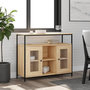 Voir la diapositive 1 : VIDAXL Buffet chene sonoma 100x35x80 cm bois d'ingenierie