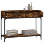 Voir la diapositive 4 : VIDAXL Table console chene fume 100x34,5x75 cm bois d'ingenierie