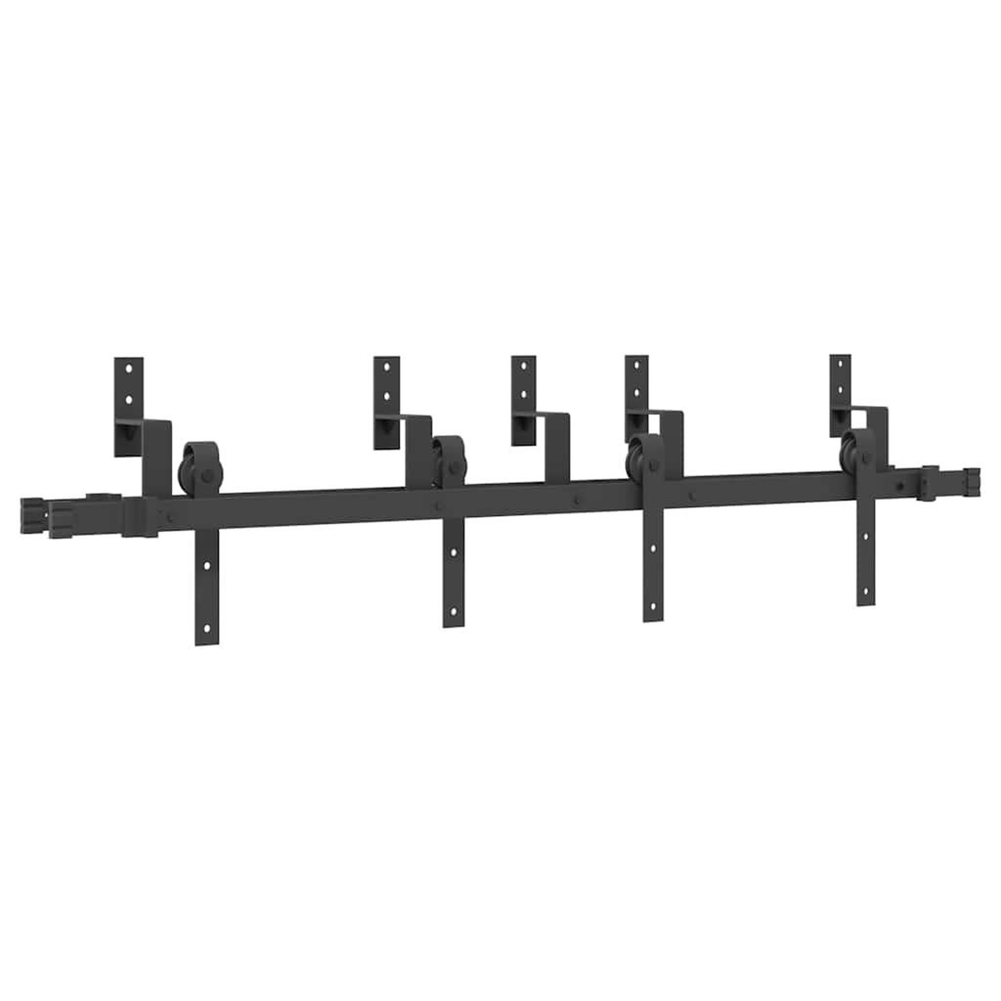 Voir la diapositive 2 : VIDAXL Kit de quincaillerie de porte coulissante 152,5 cm acier noir