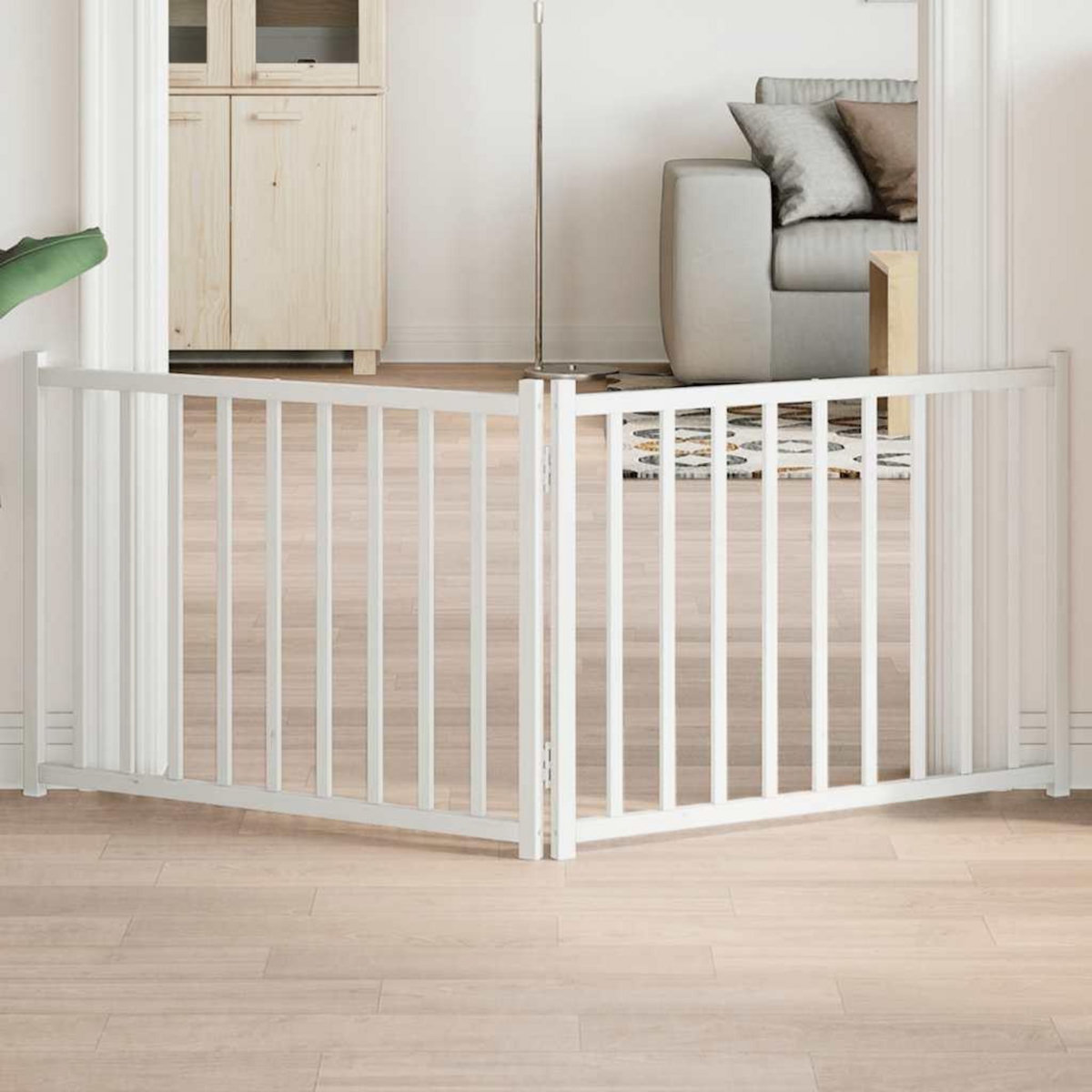 VIDAXL Barriere pour chien pliable 2 panneaux 160 cm bois sapin massif