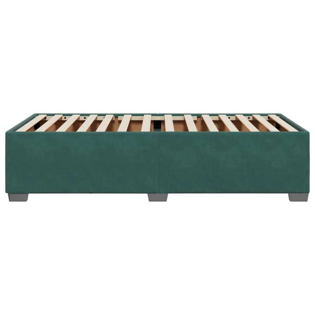 VIDAXL Cadre de lit sans matelas vert fonce 100x200 cm velours