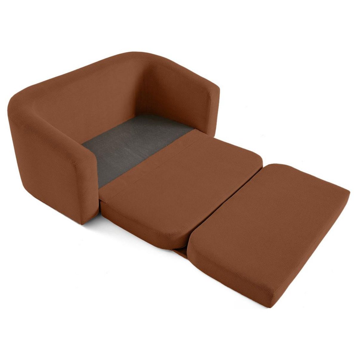 BEST MOBILIER Nuvia - canapé convertible déplimousse 2 places en velours texturé