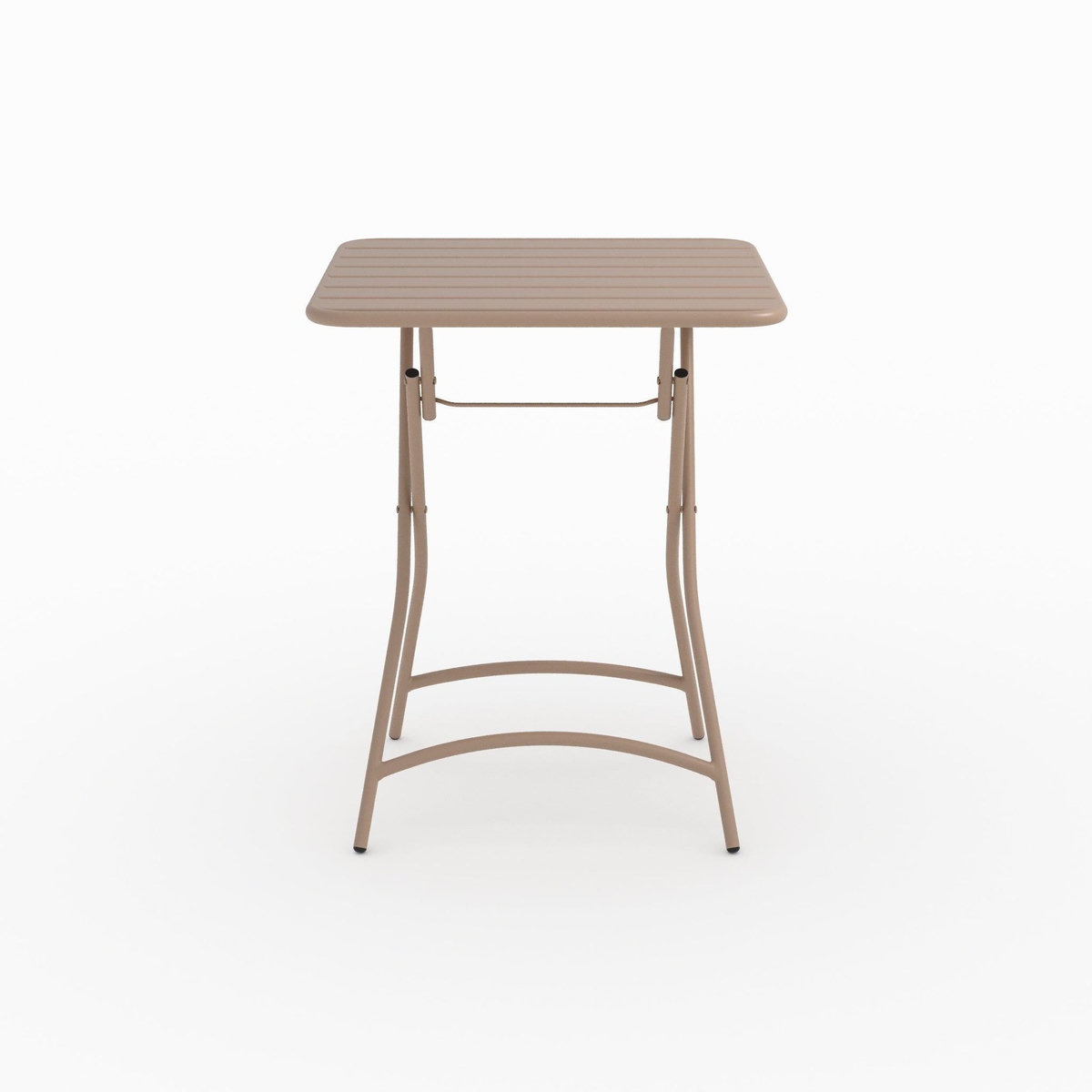 Rendez vous déco Table de jardin pliante en metal taupe 2 personnes-Yumi